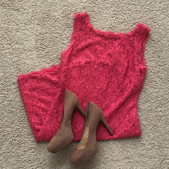 Adrianna Papell Lacy Pink Dress - Picture 4 of 5